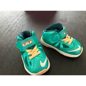 2012 Nike Lebron 10 X Toddler sz 4C atomic teal/silver/total Orange